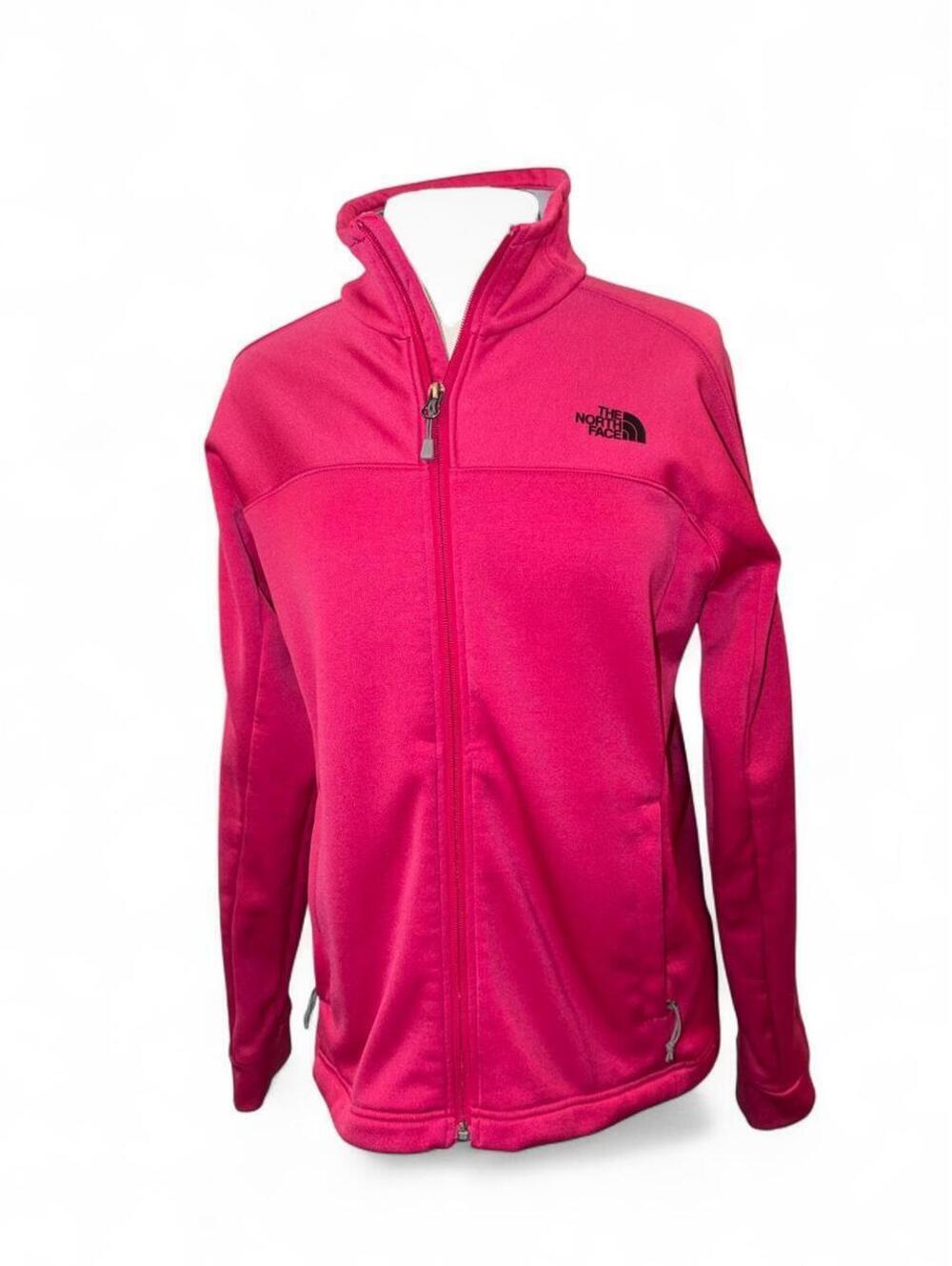 The North Face Hot Pink Full Zip Mock Neck Fleece Track Jacket